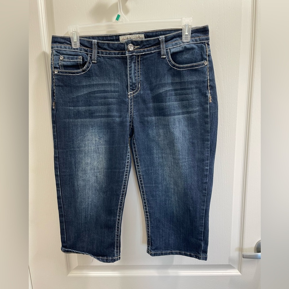 Apollo Jeans Misty Women's Blue Bermuda Shorts (Size 12 no tags) Casual Stretch